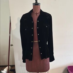 Elegant Black Velvet Jacket